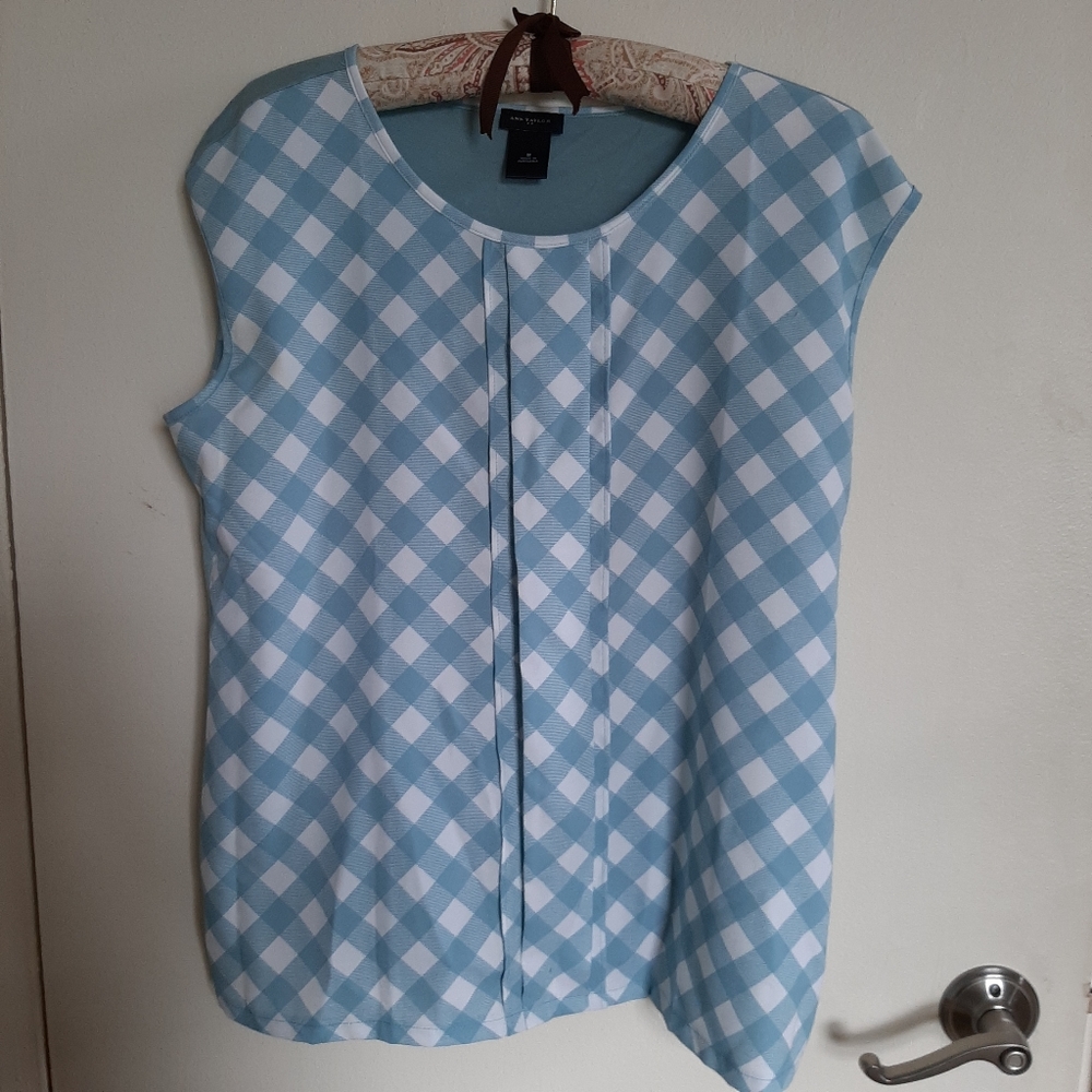 Ann Taylor top 🩵🤍